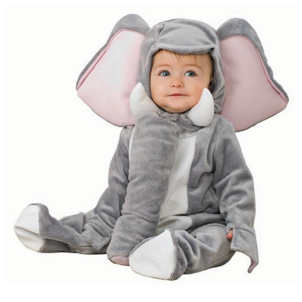 NWT BABY ELEPHANT COSTUME DRESS UP SIZE 0-6 months
